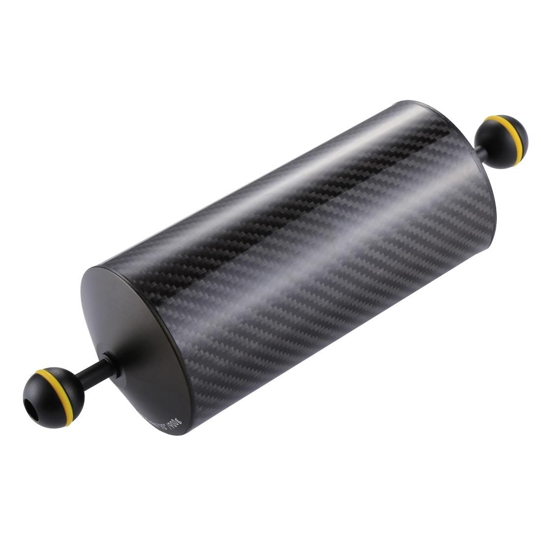 PULUZ 10.8 inch 27.5cm Length 80mm Diameter Dual Balls Carbon Fiber Floating Arm, Ball Diameter: 25mm, Buoyancy: 900g