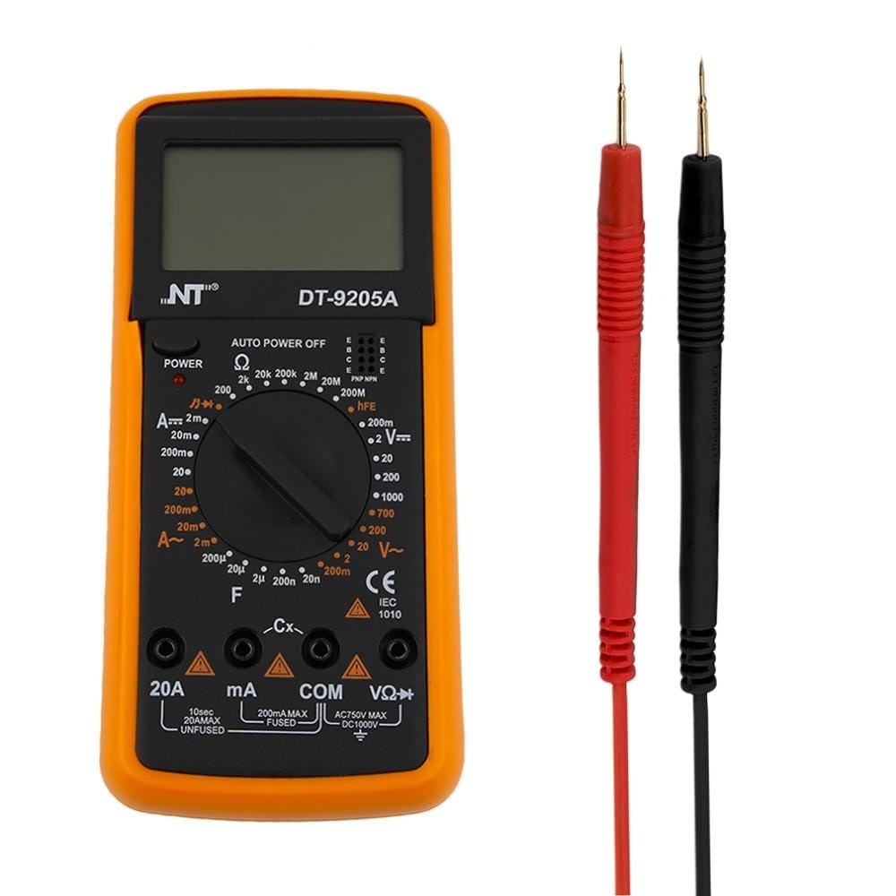 NT9205A Universal High Accuracy General Multimeters Manual Range Digital Volt Meter Digital LCD Count Handheld Universal Meter