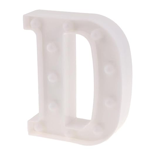 Generic Creative LED Alphabet Light Marquee Letter Light Alphabet Light Up Sign D