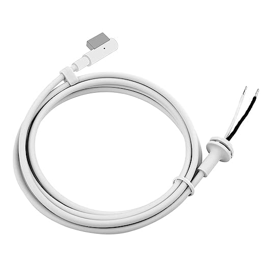 UNIQKART DC L Shape Cable Cord to Repair Adapter for A1278, A1369, A1185, Laptops (White)