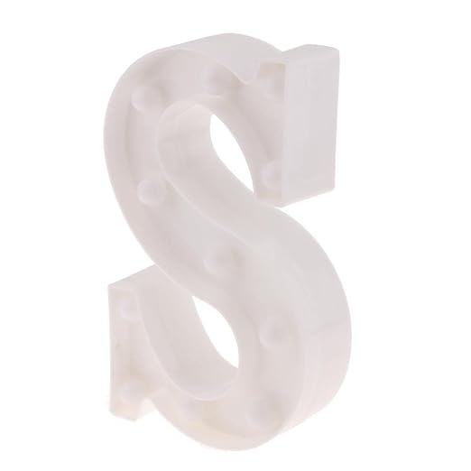 Generic Creative LED Alphabet Light Marquee Letter Light Alphabet Light Up Sign S