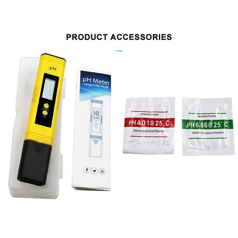 Portable High-precision PH Test Pen PH Acidity Meter PH Water Quality Detection Instrument (Yellow)