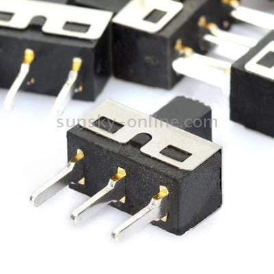 20 pcs 3-Pin Slide Switch DIY Parts (Black)