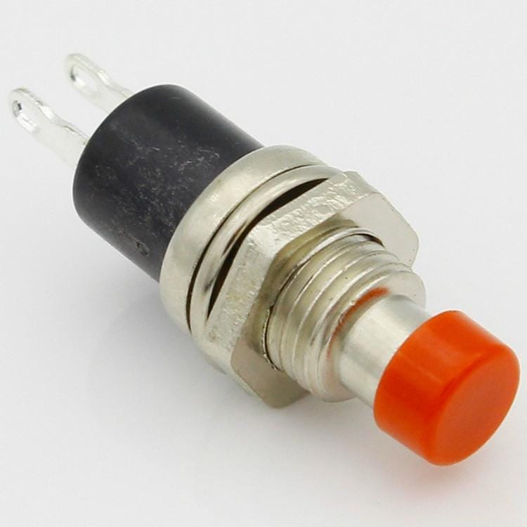 10 PCS 7mm Thread Multicolor 2 Pins Momentary Push Button Switch (Red)