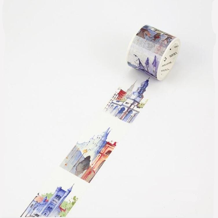 2 Rolls Letter Lover Paper Tape Travel Architectural Sticker (Thailand)