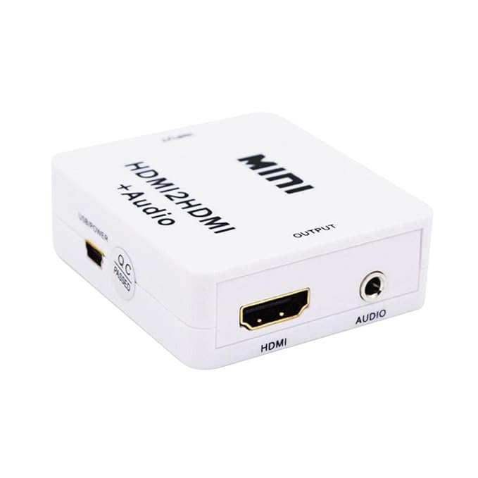 UNIQKART Mini HDMI to HDMI Adapter Support 1080P Full HD Audio Converter for Pc Laptop