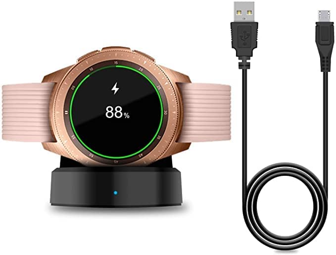 UNIQKART Watch Charger Compatible for Samsung smartwatch S2/S3/S4 - Replacement Frontier Charging Dock for Galaxy Sport Smart Watch Accessories with USB Charging Cable