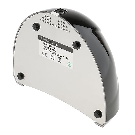 UNIQKART Electric Professional White Light LED UV Lamp Nail Dryer Polish Acrylic Gel Art Machine with Timer Function - Black