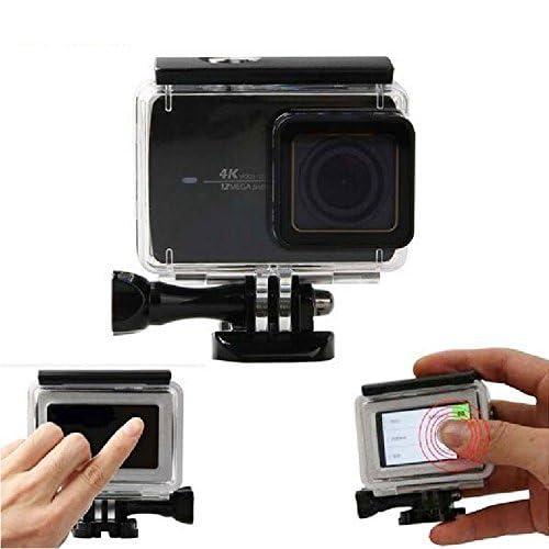 UNIQKART 40m Underwater Waterproof Back Protective Housing Case Cover for Yi 2 II 4K Touchscreen Panel