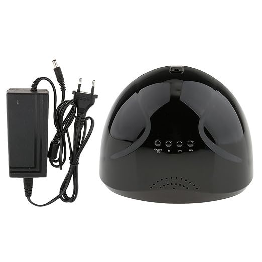 UNIQKART Electric Professional White Light LED UV Lamp Nail Dryer Polish Acrylic Gel Art Machine with Timer Function - Black
