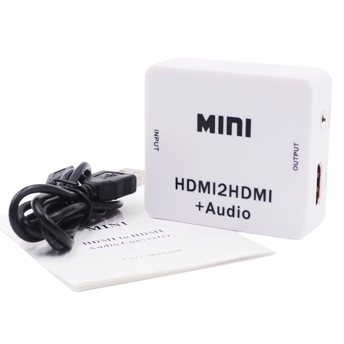 UNIQKART Mini HDMI to HDMI Adapter Support 1080P Full HD Audio Converter for Pc Laptop