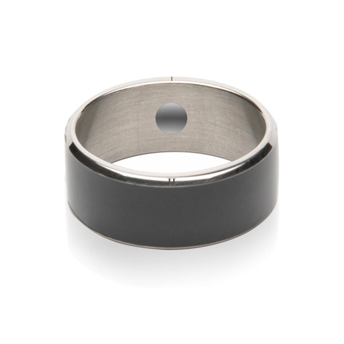 JAKCOM R3F Amorphous Titanium Alloy Smart Ring, Waterproof & Dustproof, Health Tracker, Wireless Sharing, Push Message, Inner Perimeter: 54mm (Black)