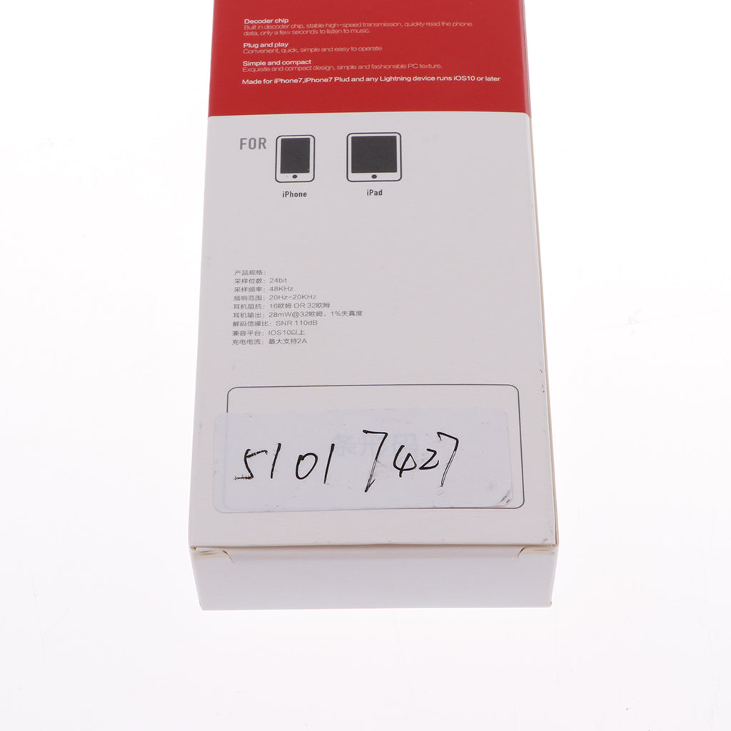 2 in 1 Headphone Audio Adapter Charging Cable for iPhone 7 8 X B Model Black