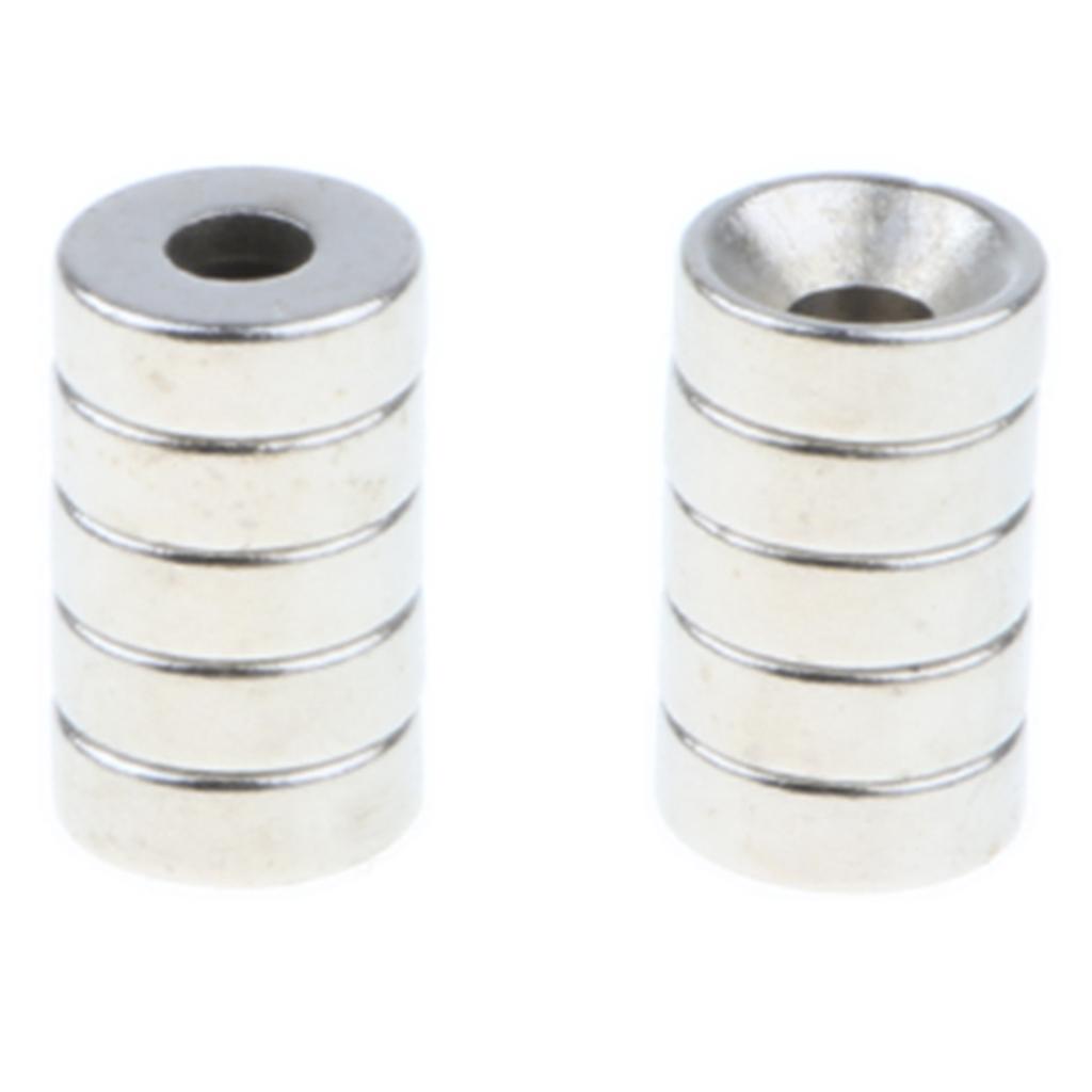 10 Pieces 7 mm Diameter Round Magnet with Hole for Screwdriver