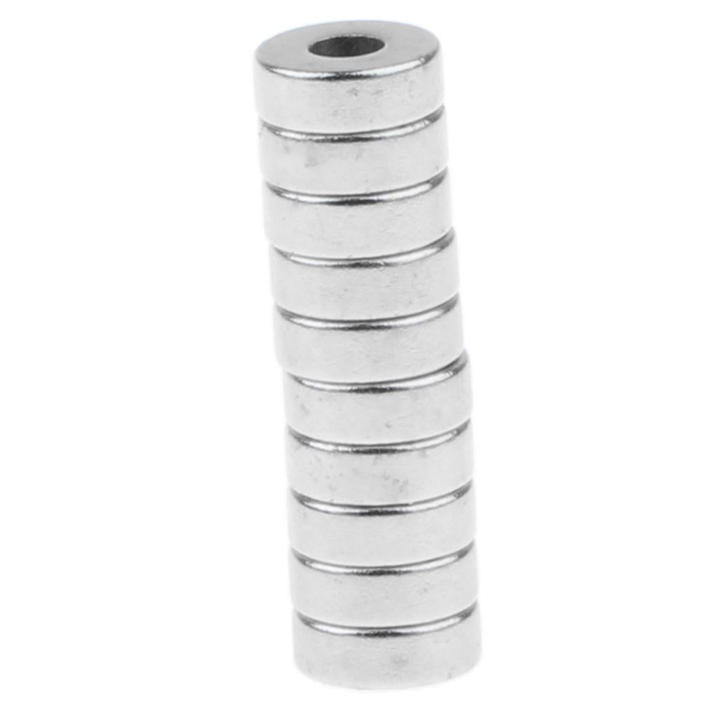 10 Pieces 7 mm Diameter Round Magnet with Hole for Screwdriver