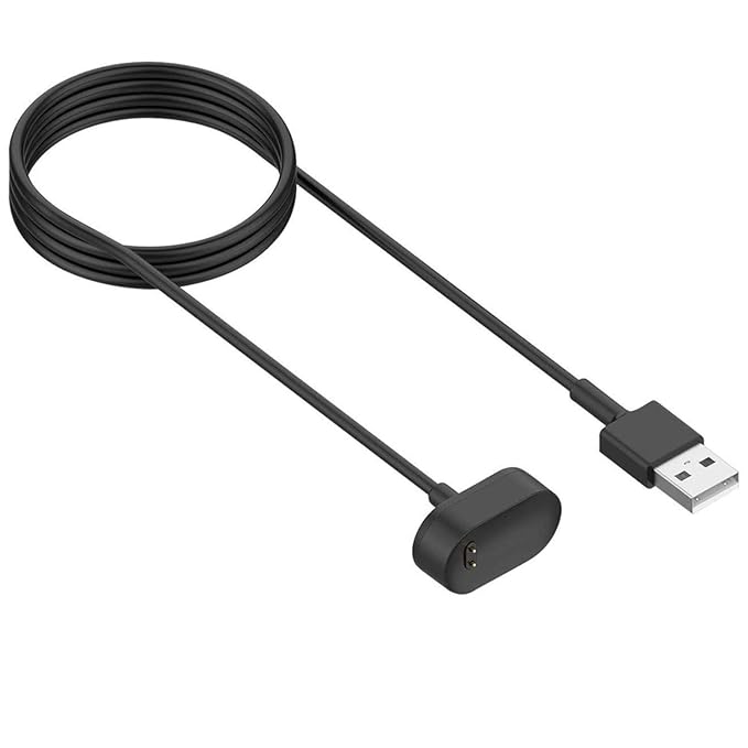 UNIQKART USB Charger Charging Cord Cradle Dock Adapter Cable Accessories Compatible for Fitbit Inspire and Inspire HR (Black)