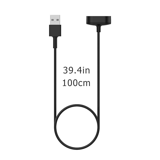 UNIQKART USB Charger Charging Cord Cradle Dock Adapter Cable Accessories Compatible for Fitbit Inspire and Inspire HR (Black)