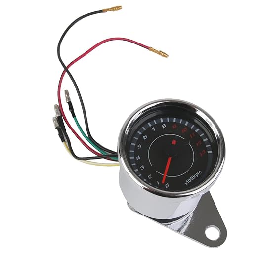 Generic universal silver metal motorcycle tachometer gauge 0-13000 rpm