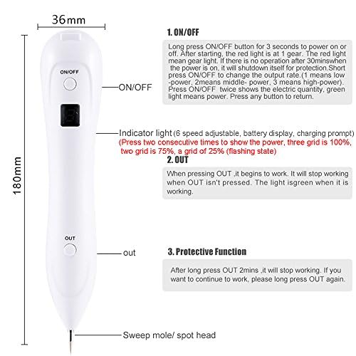 UNIQKART Lcd Tattoo Mole Removal Plasma Pen Laser Facial Freckle Dark Spot Remover Tool Wart Removal Machine Face Skin Care Beauty Device