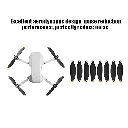 UNIQKART RC Drone Accessories, RC Drone Replacement, Gold+Black Aerodynamic Design For Mavic Mini RC Drone