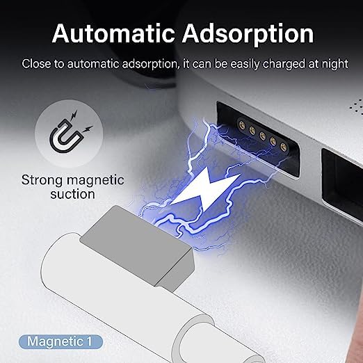 UNIQKART DC L Shape Cable Cord to Repair Adapter for A1278, A1369, A1185, Laptops (White)