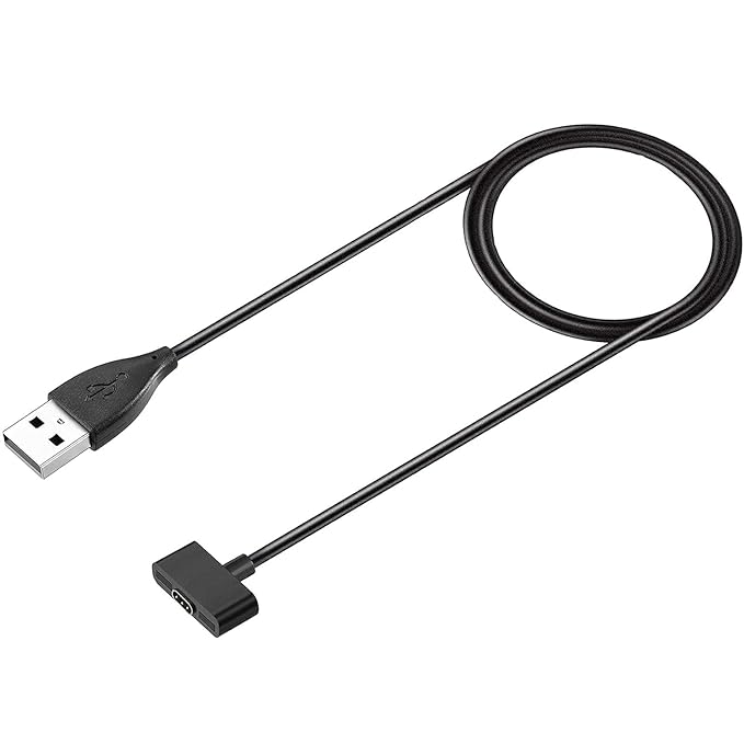 UNIQKART Replacement USB Charging Cable Cord Charger Cradle Dock Adapter for Fitbit Ionic,Fitness Tracker Wristband Smartwatch,Black