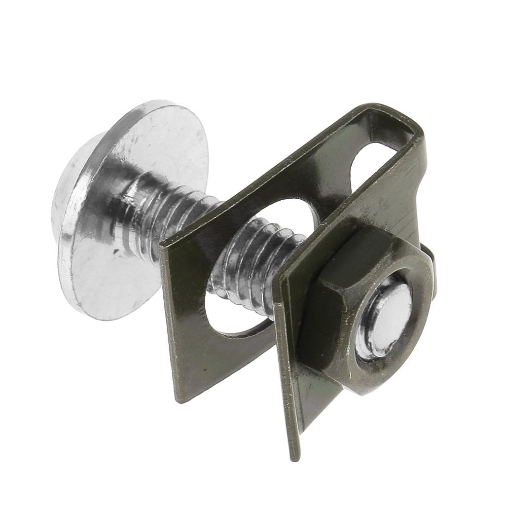 10 Piece Motorbike M6/6mm Body Fairing Bolts Fastener Clips for Honda Silver