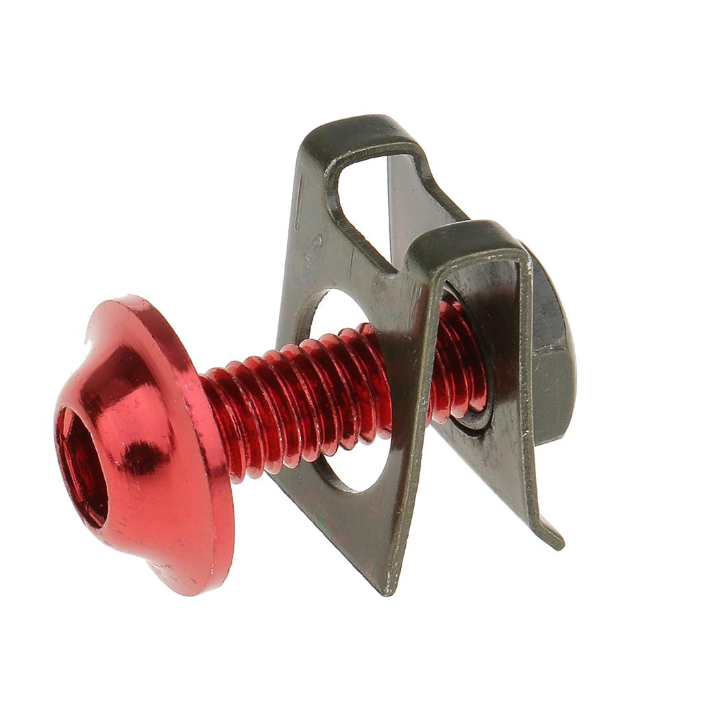 10 Piece Motorbike M6/6mm Body Fairing Bolts Fastener Clips for Honda Red