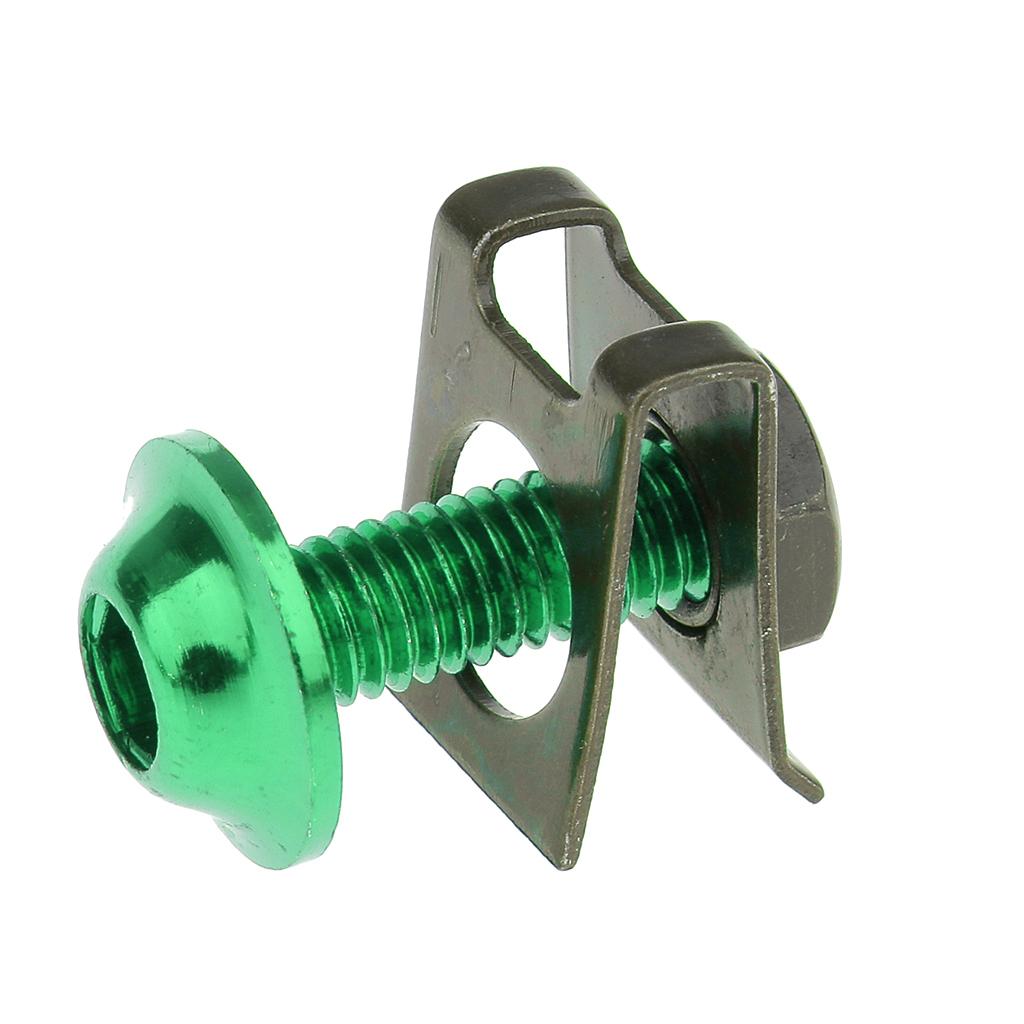 10 Piece Motorbike M6/6mm Body Fairing Bolts Fastener Clips for Honda Green