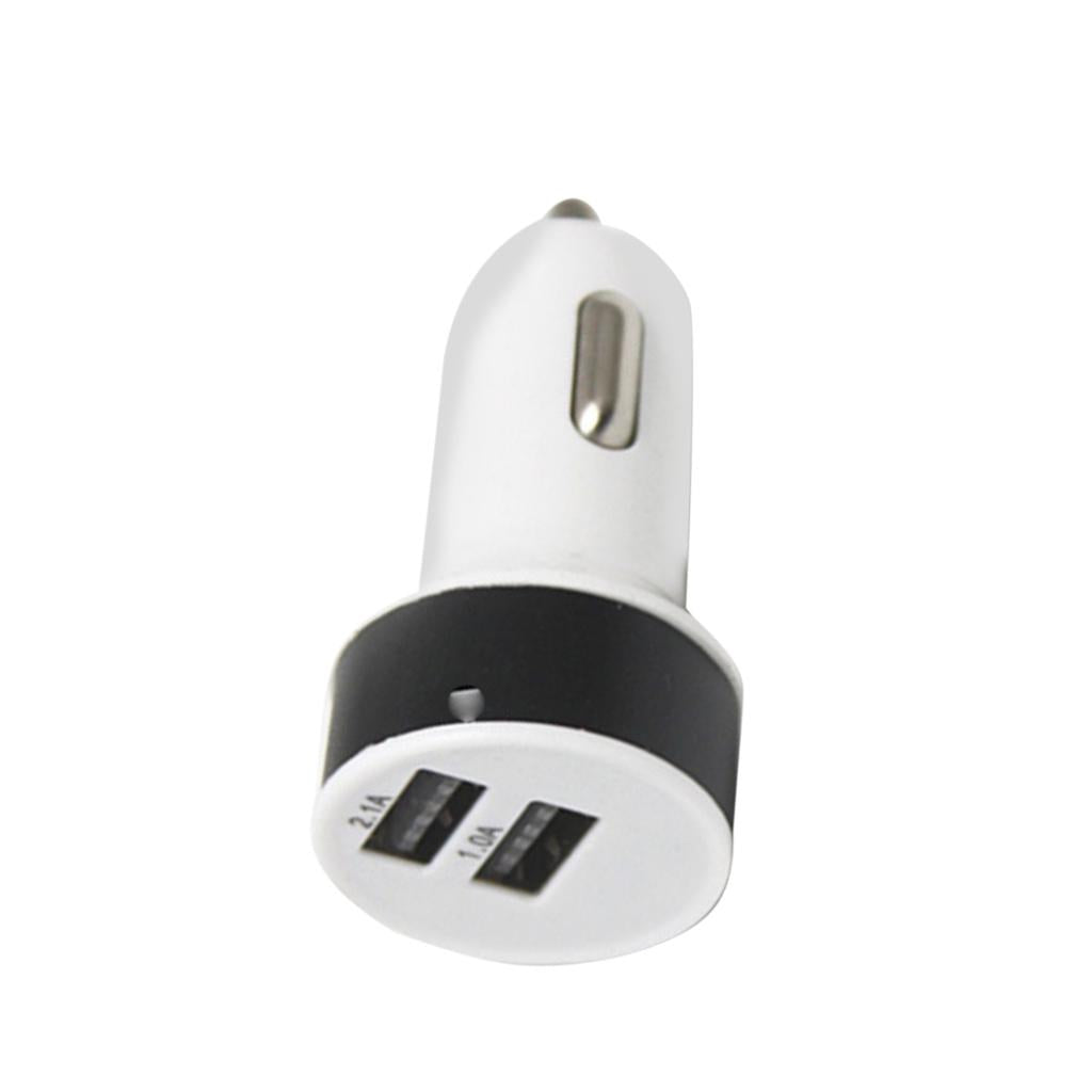 12V-24V Car Motorcycle Cigarette Lighter 5V/3.1A 2-USB Power Charger Black