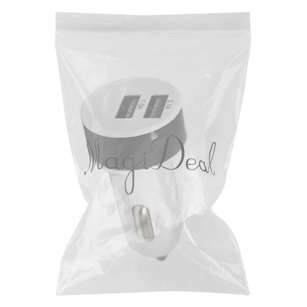 12V-24V Car Motorcycle Cigarette Lighter 5V/3.1A 2-USB Power Charger Black