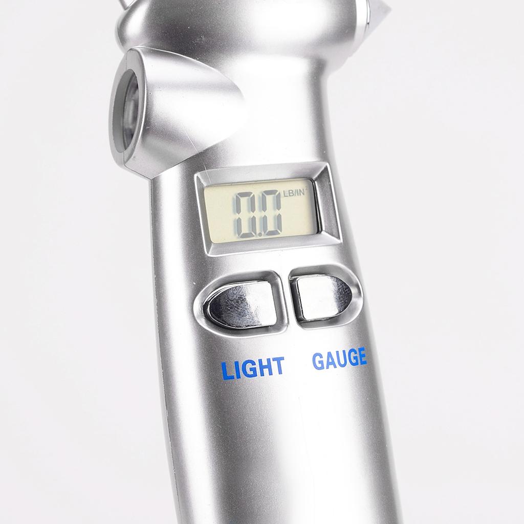 2 in 1 Multifunction Digital Auto Tire Pressure Tester Gauge Flashlight