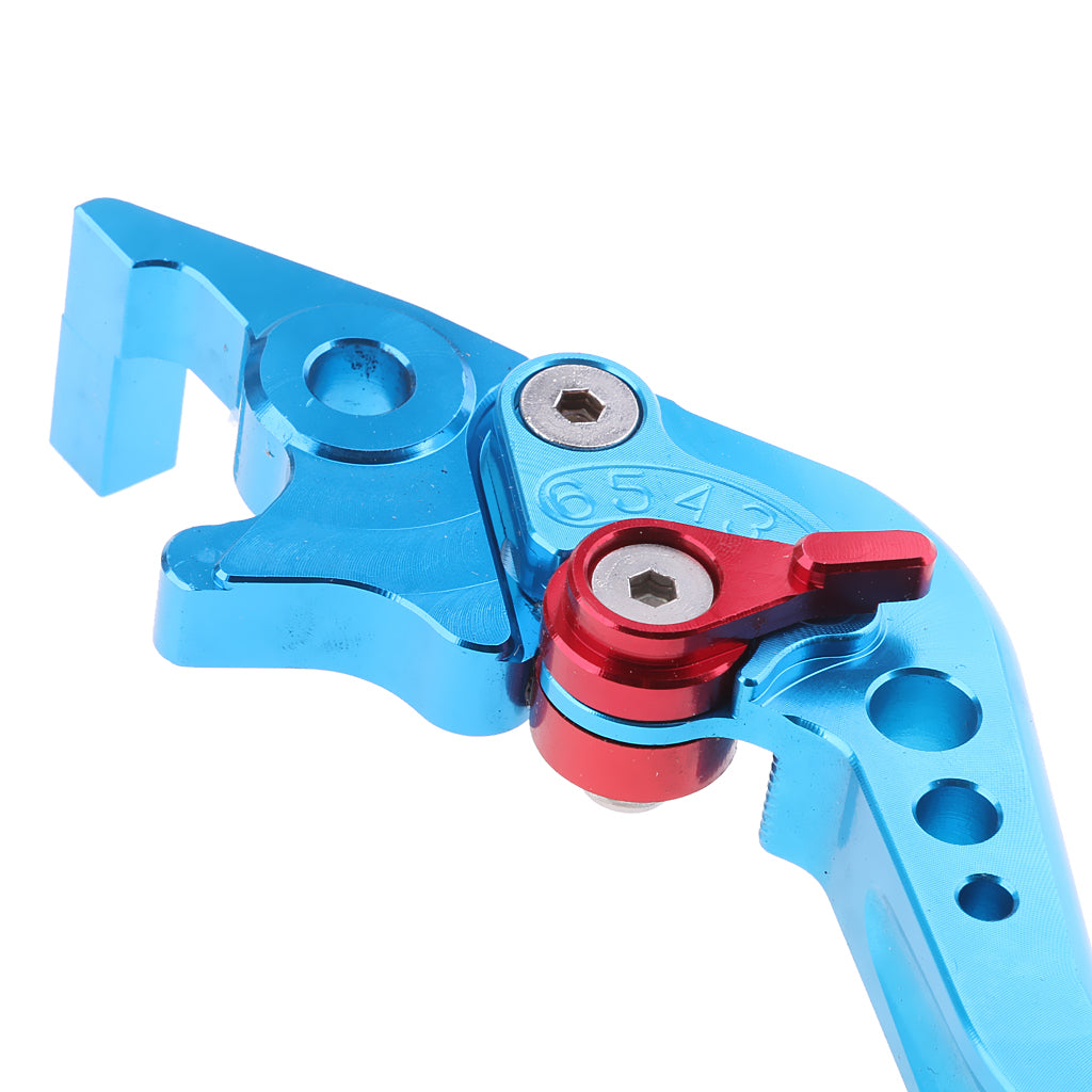 2 Pieces Adjustable Hand Brake & Clutch Levers for Honda Grom MSX125 Blue