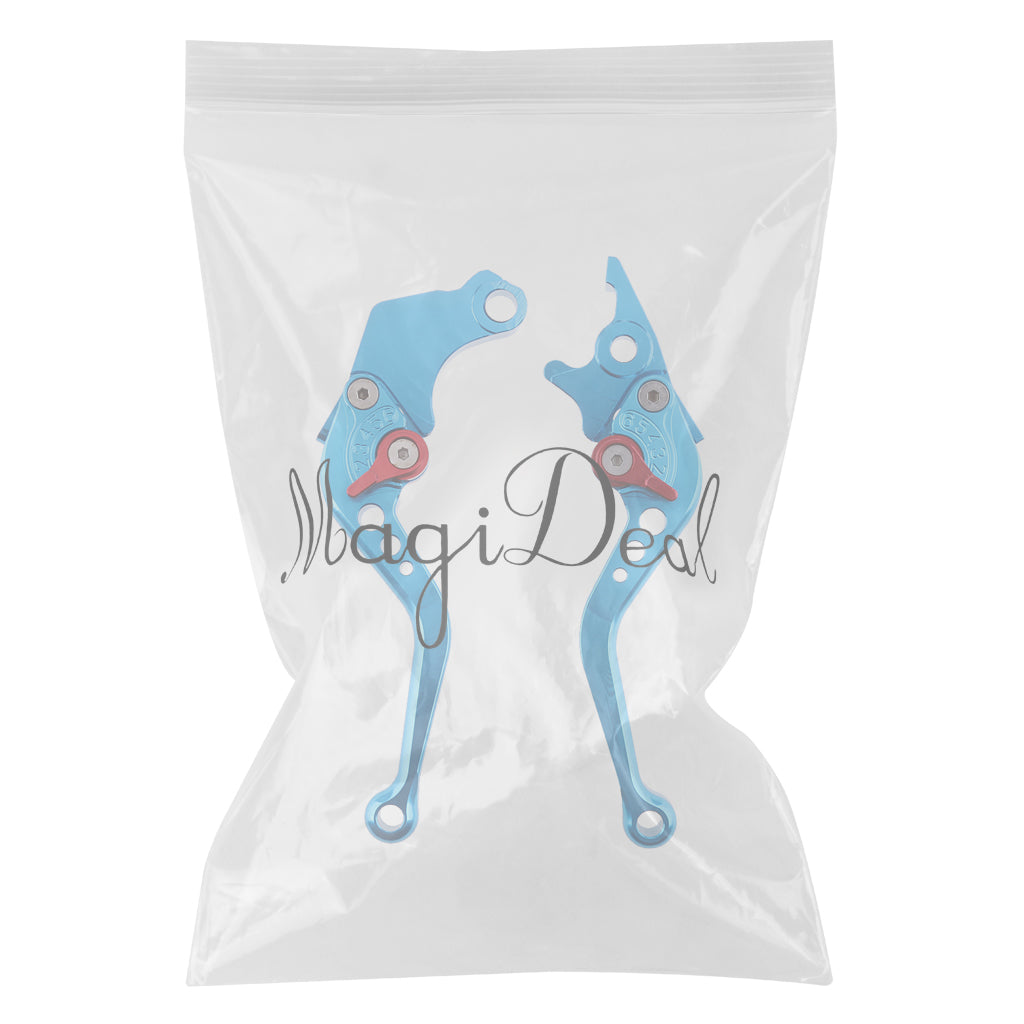 2 Pieces Adjustable Hand Brake & Clutch Levers for Honda Grom MSX125 Blue