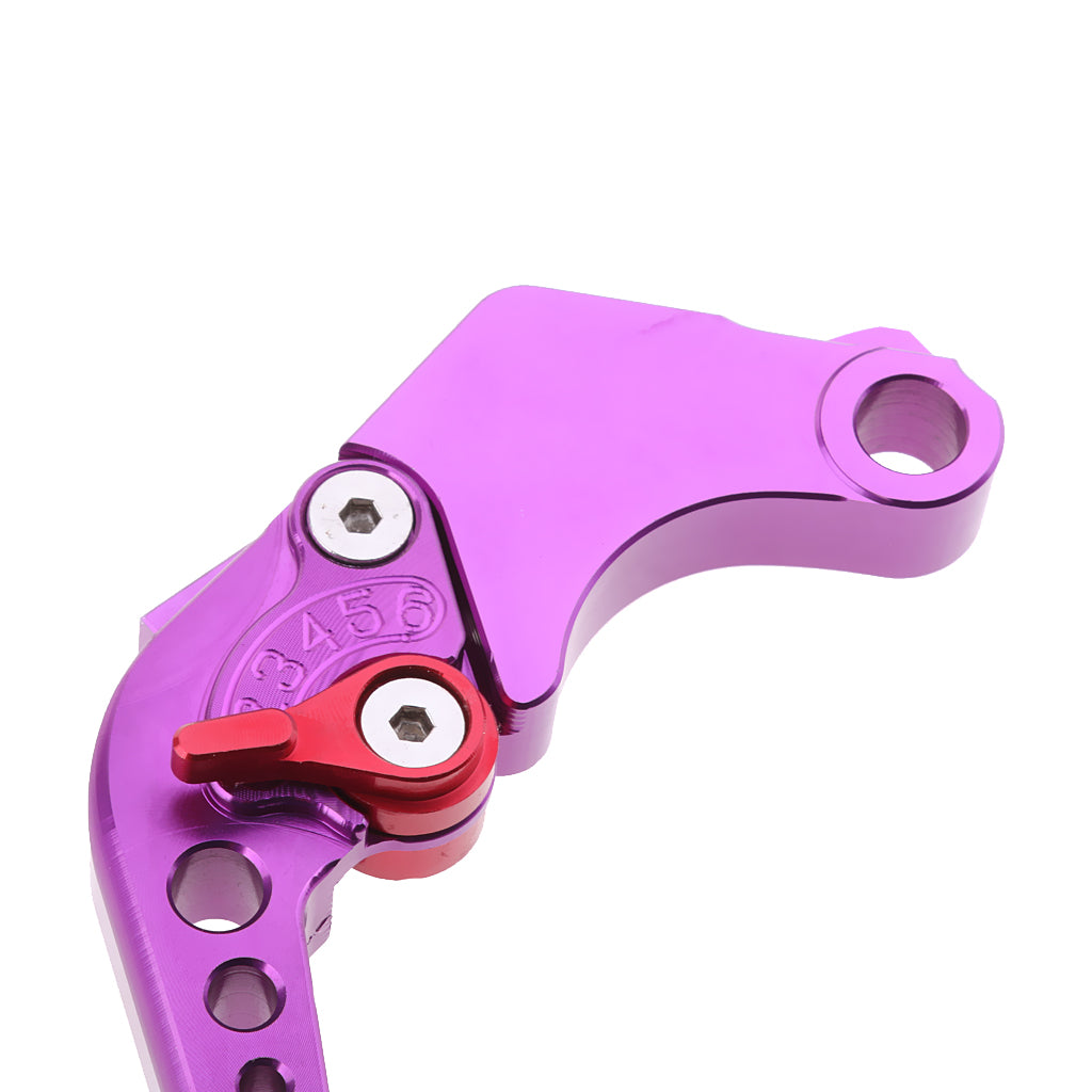 2 Pieces Adjustable Hand Brake & Clutch Levers for Honda Grom MSX125 Purple