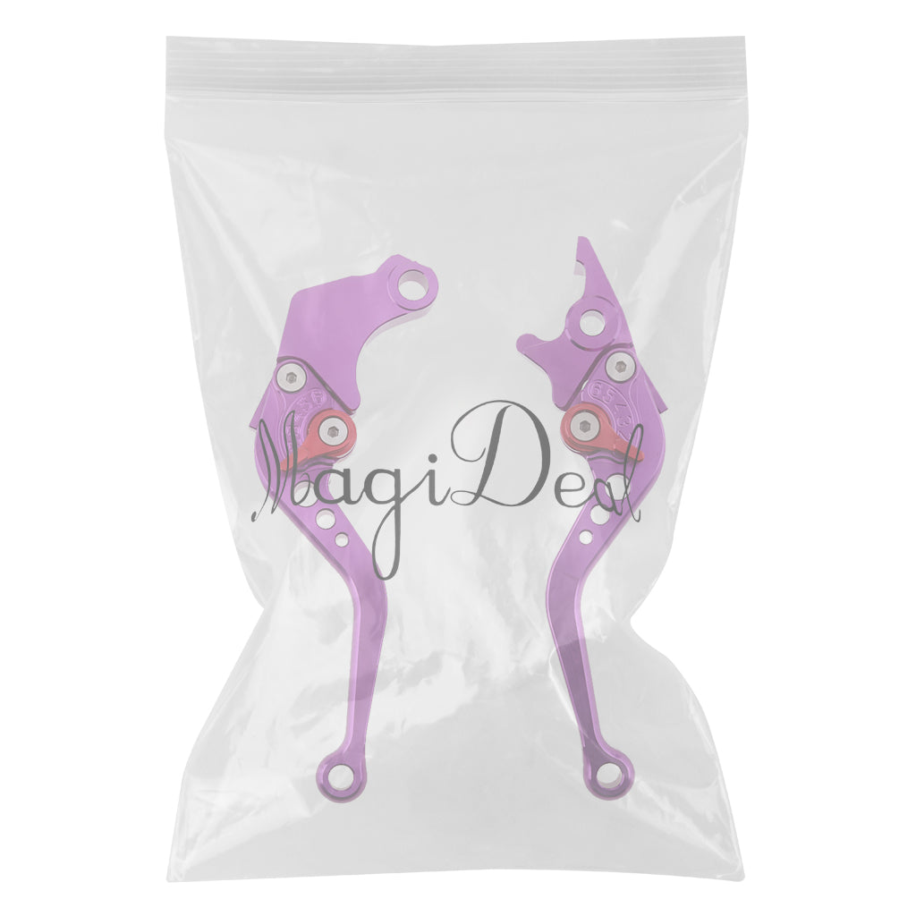 2 Pieces Adjustable Hand Brake & Clutch Levers for Honda Grom MSX125 Purple