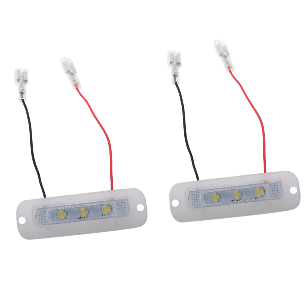 2 Pieces LED Number License Plate Light Lamp for Benz W463 G Class G500 G550