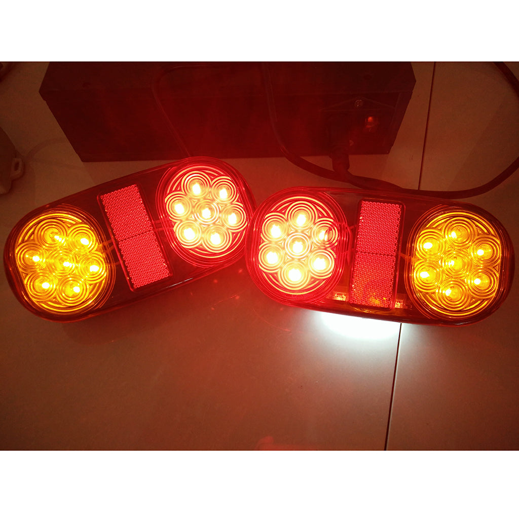 12V Trailer Boat Waterproof Tail Stop Brake Turn Signal LED Light Lamp