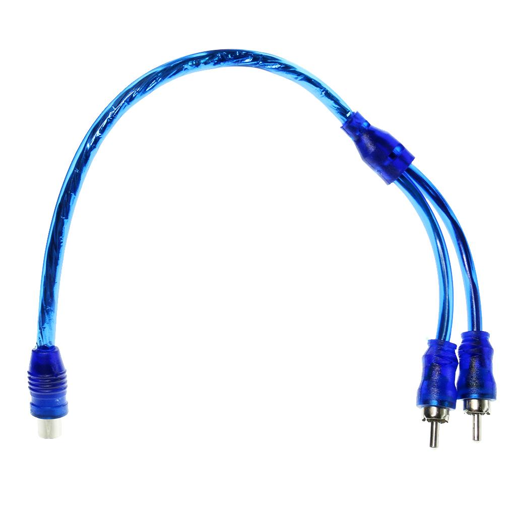 28cm Car Auto Home Stereo Audio Cable Aux Auxiliary Cord 1 Female to 2 Male