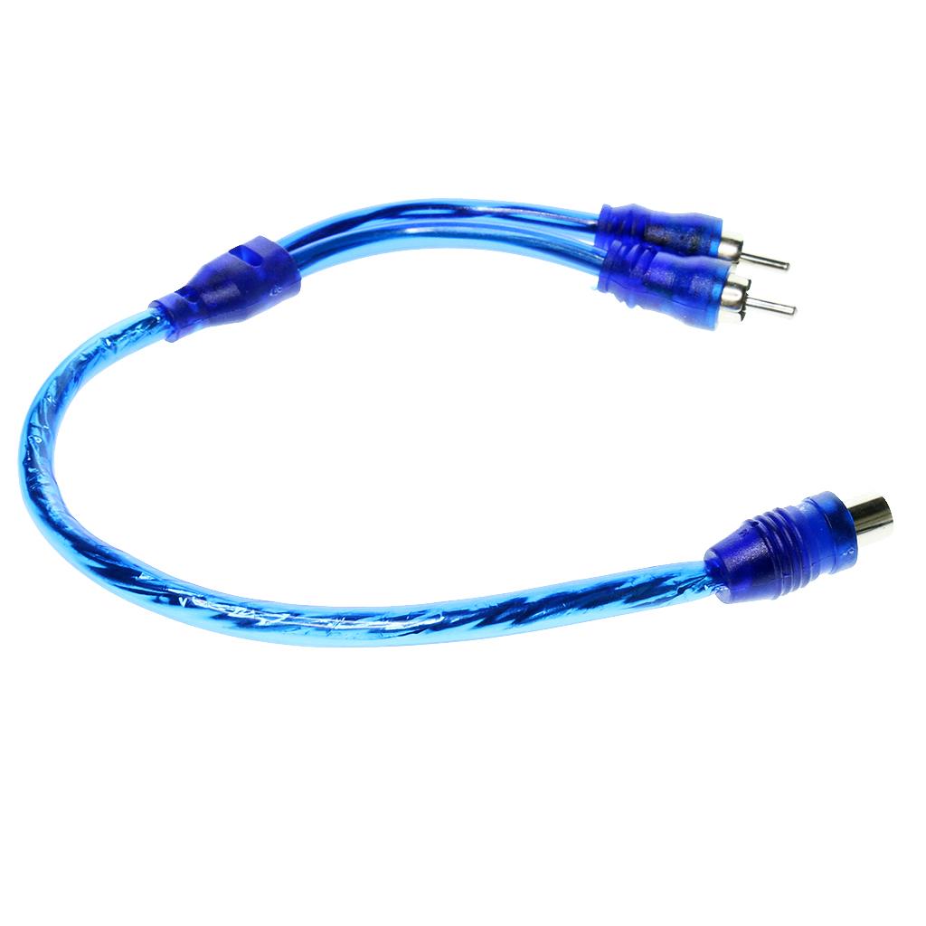 28cm Car Auto Home Stereo Audio Cable Aux Auxiliary Cord 1 Female to 2 Male