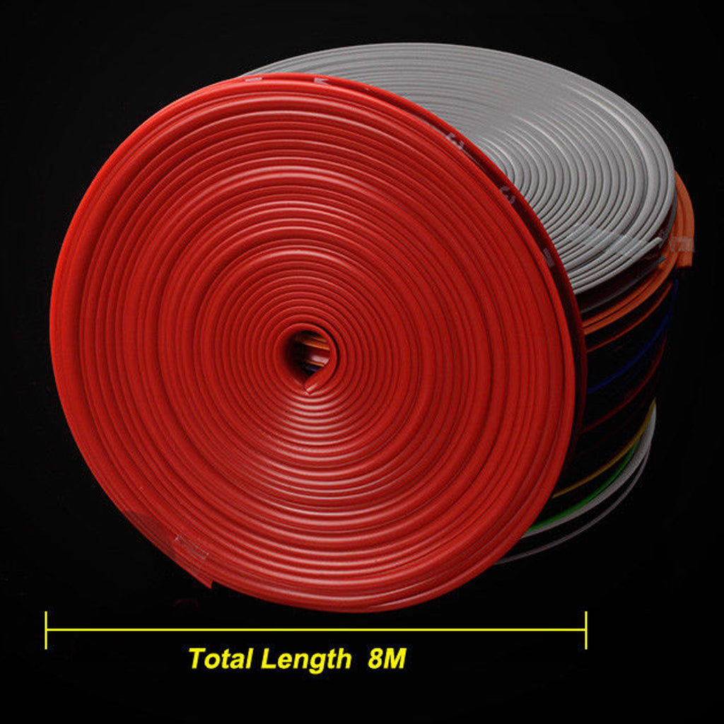 26Ft/8M New Car Wheel Hub Rim Protector Sticker Tire Guard Strip Purple