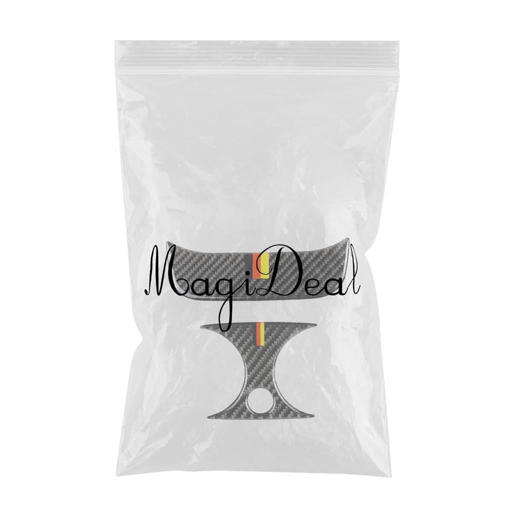 2PCS Rear Carbon Fiber Car Outlet Cover Sticker for Multicolor