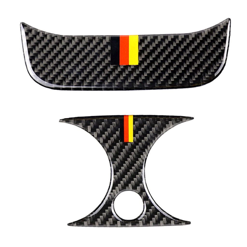 2PCS Rear Carbon Fiber Car Outlet Cover Sticker for Multicolor
