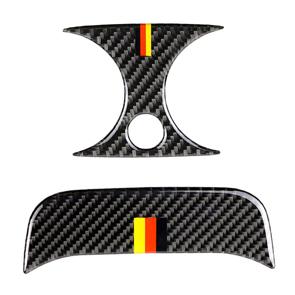 2PCS Rear Carbon Fiber Car Outlet Cover Sticker for Multicolor