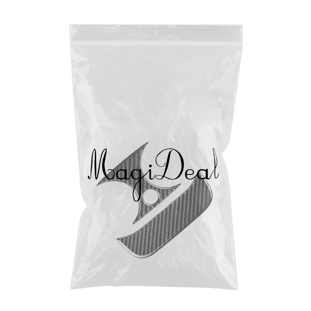 2PCS Rear Carbon Fiber Car Outlet Cover Sticker for Black