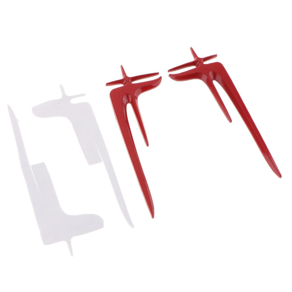 2 Pieces Car Metal Decal Stickers for C-Class E-Class Red