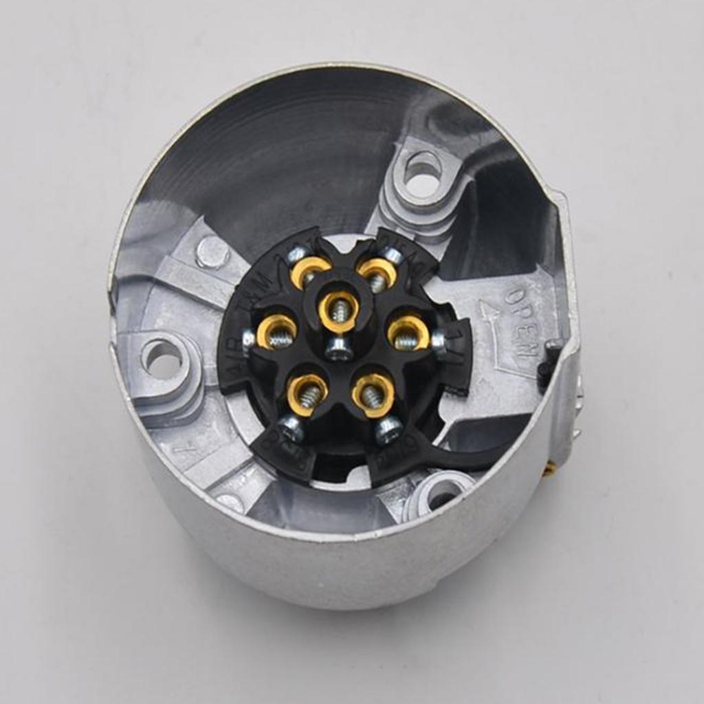 12V 7 Pin Round Trailer Towing Car Plug Socket Wiring Connector Adapter