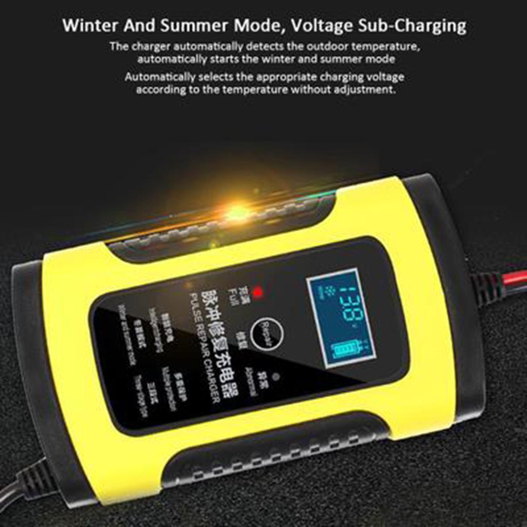 12V 6A Full Automatic Car Truck Motorcycle Battery Charger Intelligent UK