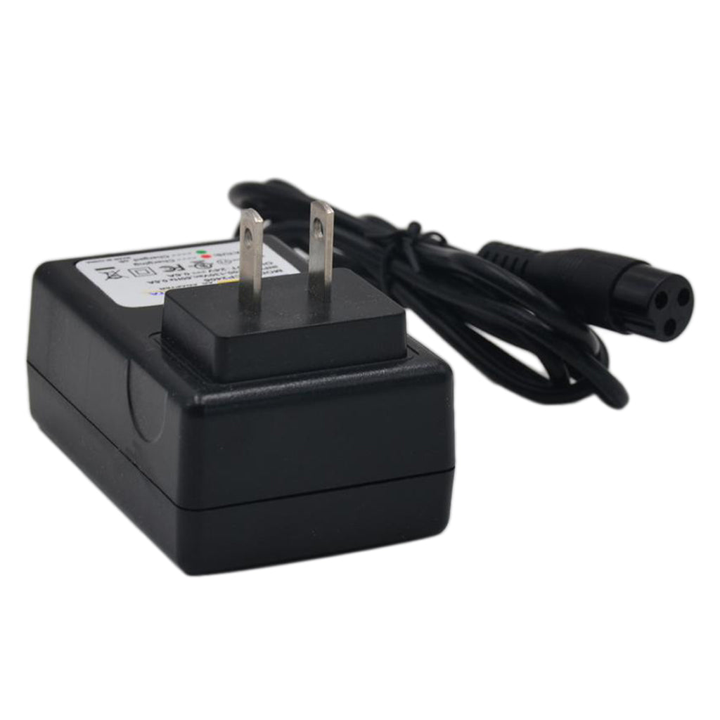 24V 0.6A 3-Prong Battery Charger For Razor Scooter E100 E125 E500S PR200