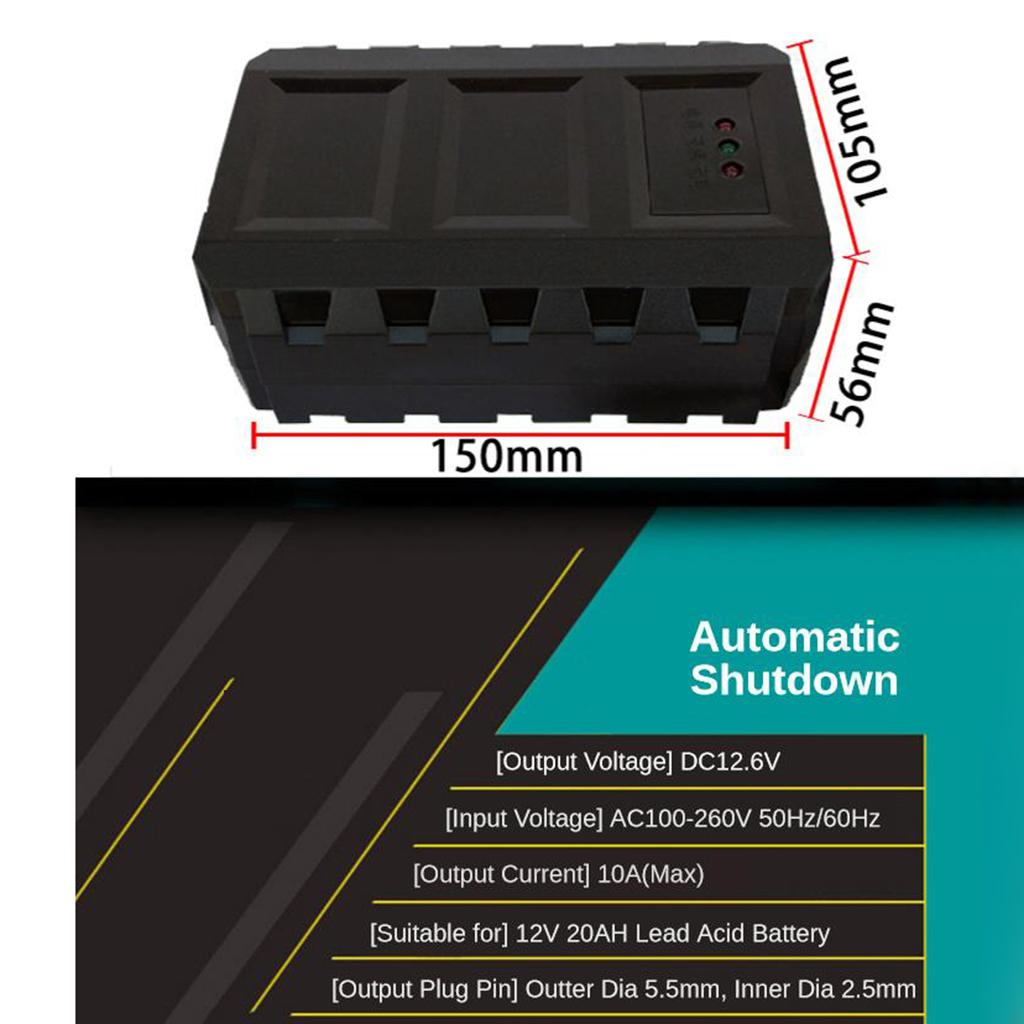 12 Volt Battery Charger Smart Charging for Motorcyle EU Overload Protection